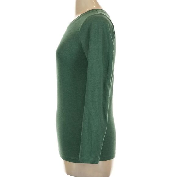 Lunya Restore Heather Space Green Cotton Long Sleeve Shirt Thermal Base Layer L - Picture 5 of 8